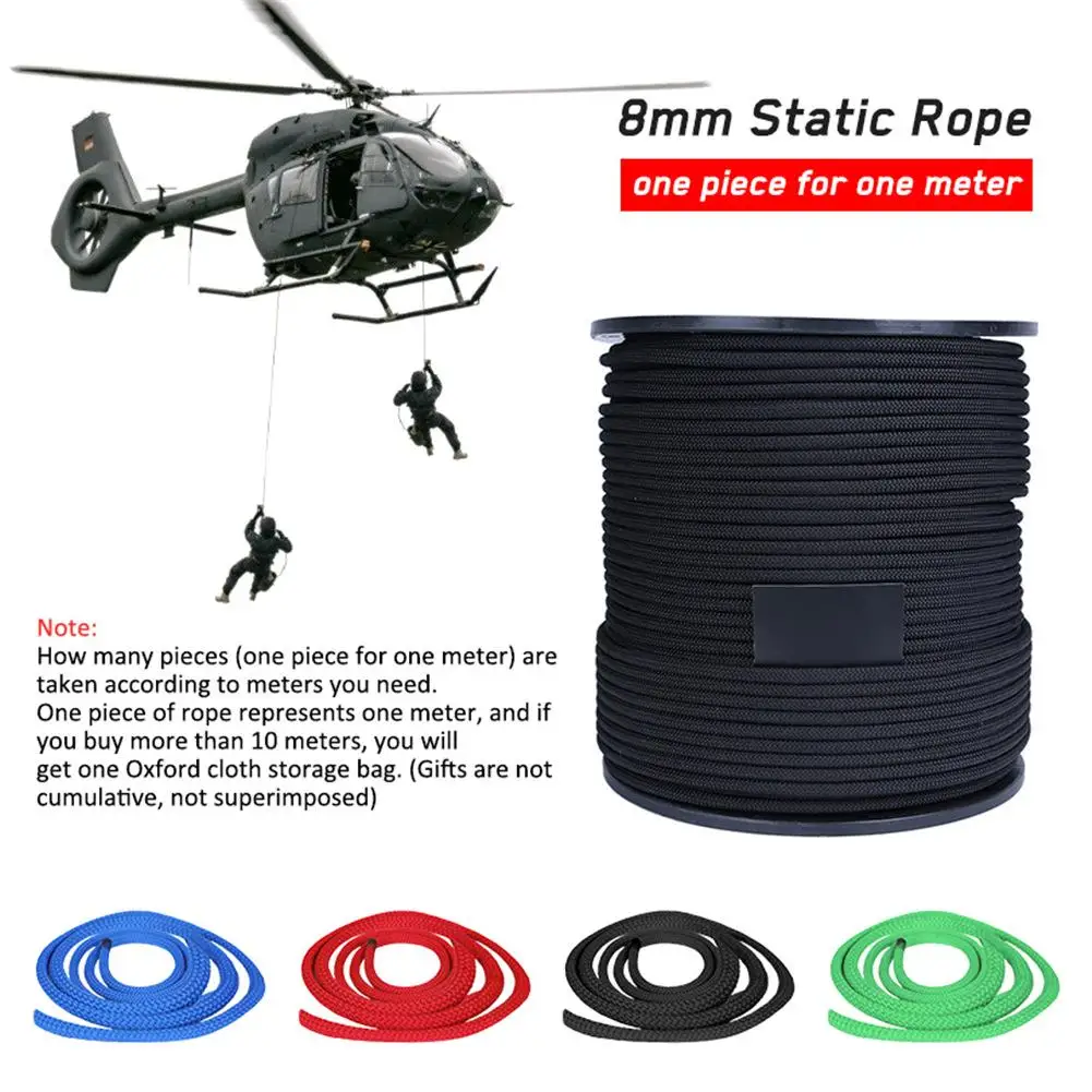 

8mm Outdoor Low-Stretch Rope Rescue Rope Climbing Rope Speed Dropping Rope