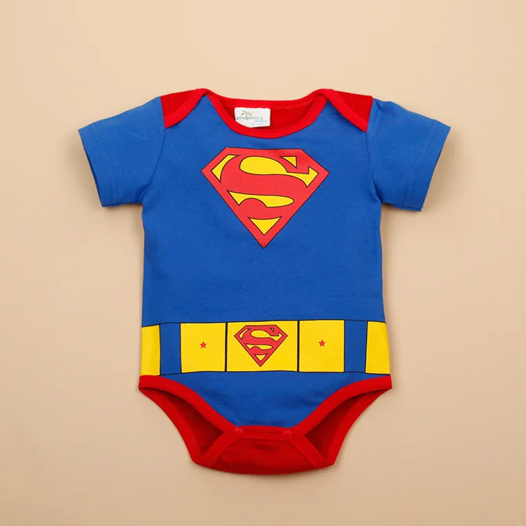 2020 New Arrival Baby Rompers Superman Baby boy girls jumpsuits Short Sleeve cotton Summer Baby clothes Rompers Blue Pink