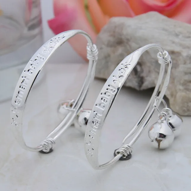 925 Sterling Silver Bracelet For Baby Children Boys Grils Bracelets 925 Sterling Silver Bracelet For Baby Children Boys Grils Bracelets Bangles