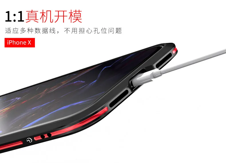 Luphie алюминиевый бампер крышка корпуса ля iPhone X Роскошный металлический каркас