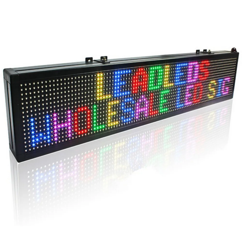67*19 Cm 16*64 Pixel P10 Indoor Rgb Full Color Programmabile Led Iscriviti Arcobaleno Scrolling Messaggio Di Testo Tabellone