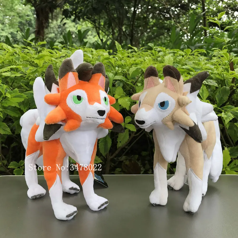 3 вида стилей Lycanroc плюшевые игрушки Солнце Луна ночь ругаруган мягкие мультфильм
