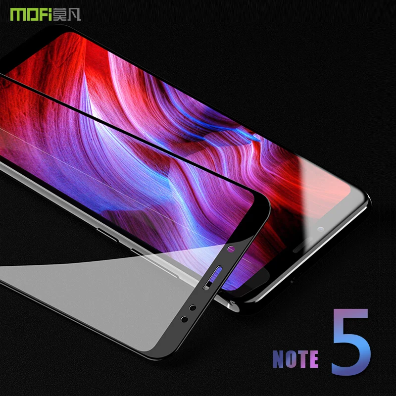 Redmi Note 5 Glass Tempered Film MOFI for xiaomi redmi note 5 global Tempered glass 2.5D full cover clear HD Screen protector