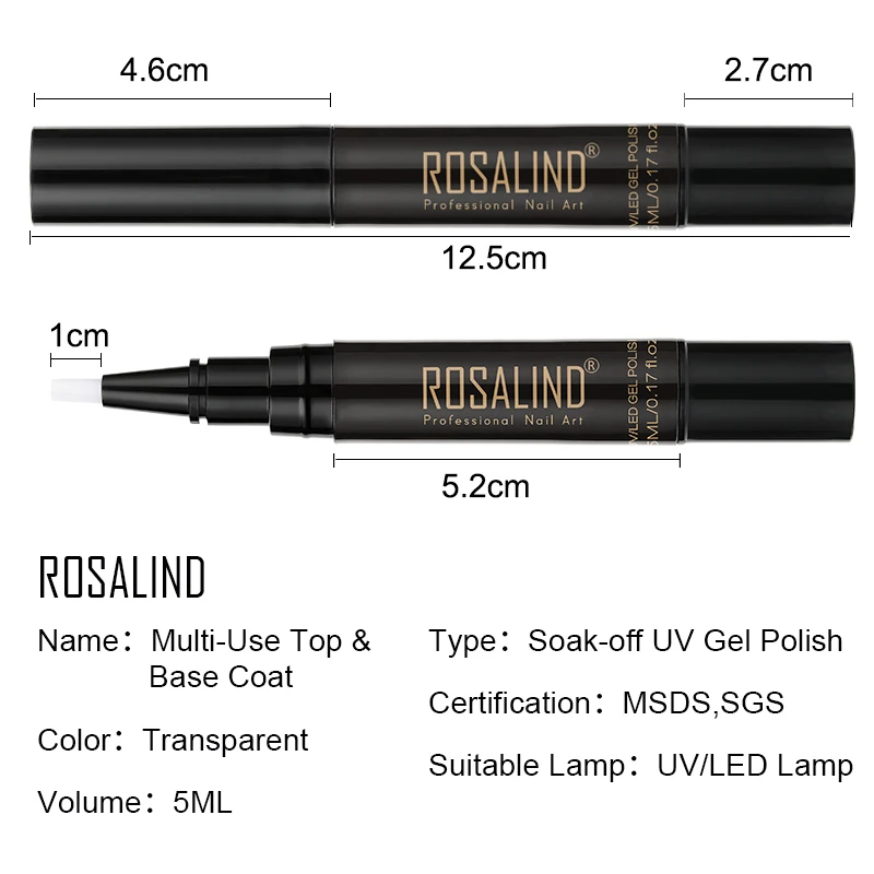 Розалинд новые косметика парфюмерия диспенсер 5 мл 58 Цвет лак для ногтей Ручка кисти гель для ногтей с блестками лак Гибридный телячьей