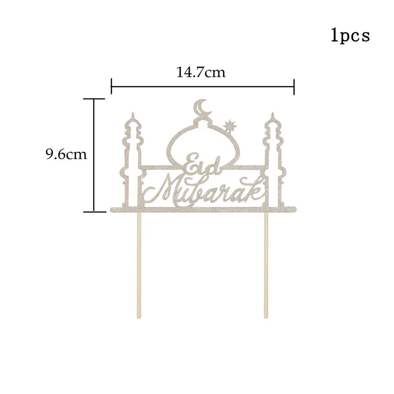 8-сезон торт фигурки жениха и невесты; ИД украшение Мубарак Бумага Стикеры подарок этикетки печать исламский мусульманский Рамадан сувениры ИД вечерние Supplie - Цвет: Светло-зеленый
