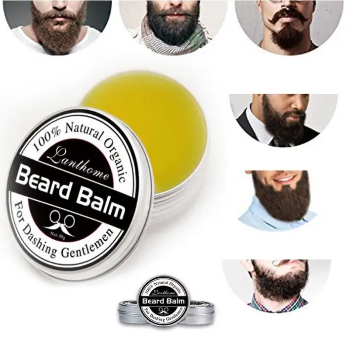 Бальзам для бороды натуральный органический уход для мужчин t для роста бороды Уход за шерстью 30 г HJL2018 в укладке после бритья для мужчин