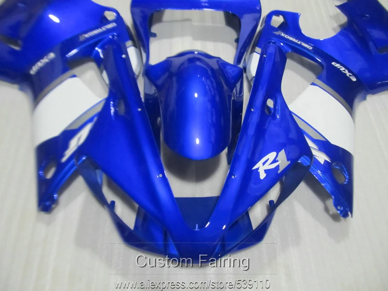Лидер продаж комплект обтекателей для Yamaha YZFR1 00 01 голубых и белых YZF R1 2000 2001
