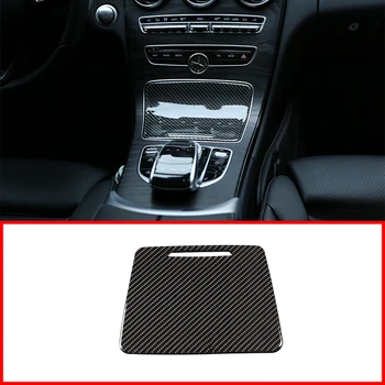 

Real Carbon Fiber Interior Center Console Decoration Panel Stickers For Mercedes Benz C Class W205 GlC X253 2015-2019 Car Autto
