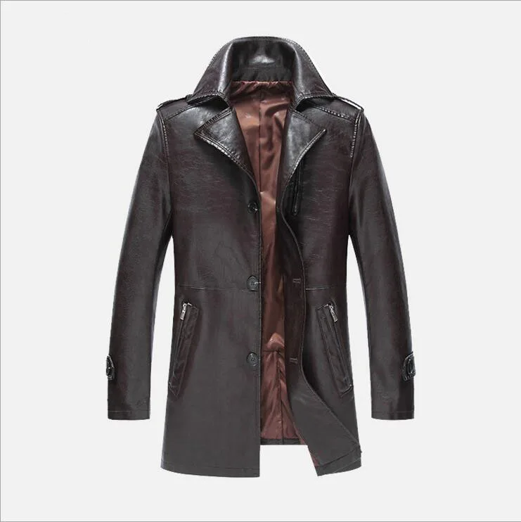 High Quality 2016New Style Brand Luxury Fashion Men's Leather Jacket