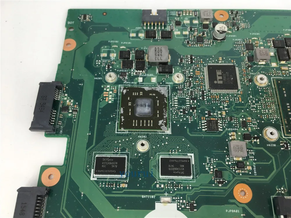  yourui For ASUS X751YI Laptop motherboard with N3700 CPU + 4GB RAM Mainboard With 2GB graphic card 