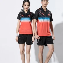 Новые мужские/wo мужские футболки для бадминтона спортивные шорты, теннисная футболка, Майки для настольного тенниса, быстросохнущие спортивные футболки для фитнеса