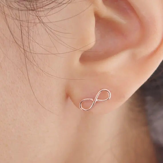 yiustar Earrings Fashion High Quality Romantic Unique Eternity Infinity Stud E005 | Украшения и аксессуары