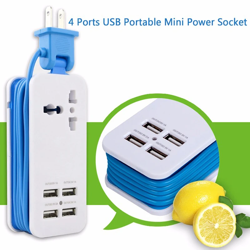Сетевая розетка с 4 USB портами и поддержкой быстрой зарядки|uk plug|ports wall socketpower strip |