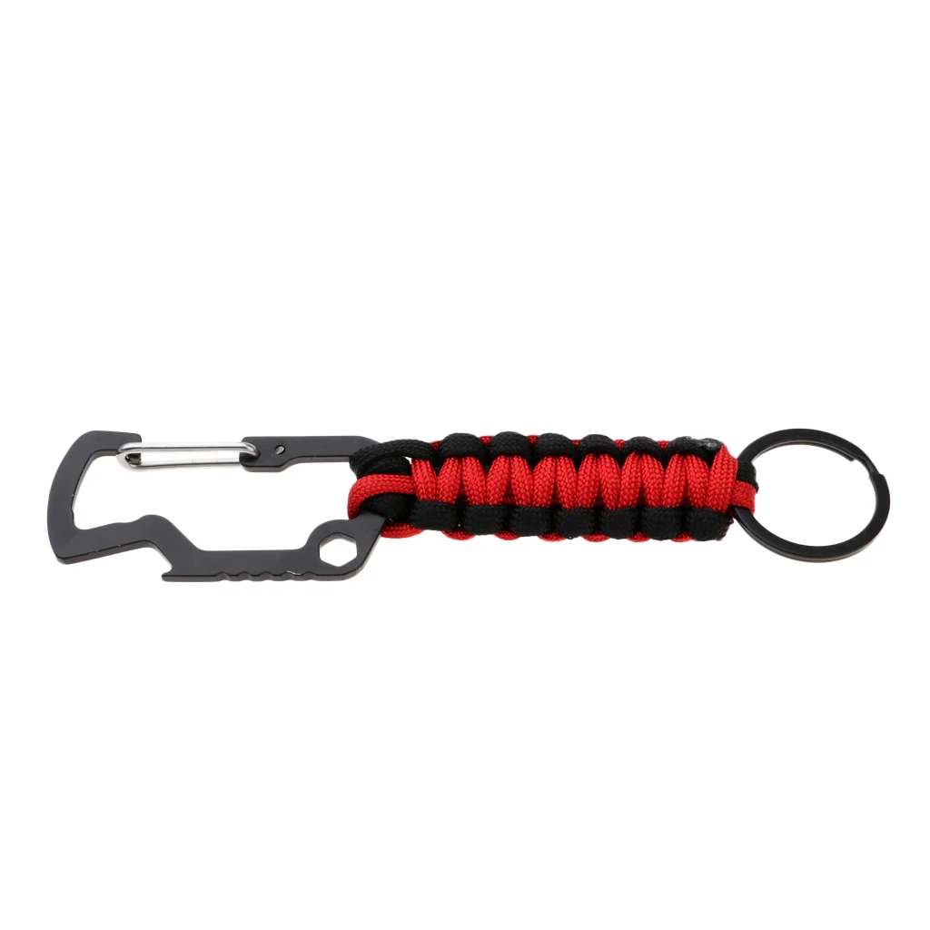  Molle Paracord Keychain Carabiner Hook Braided Lanyard Utility Kit  Molle Key Ring Holder Belt Clip Buckle Carabiner