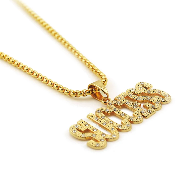 Персонализированные подвески в виде буквы успеха, ожерелья для женщин и мужчин, ювелирные изделия в стиле хип-хоп,, модные золотые длинные ожерелья-цепочки и подвески, подарок