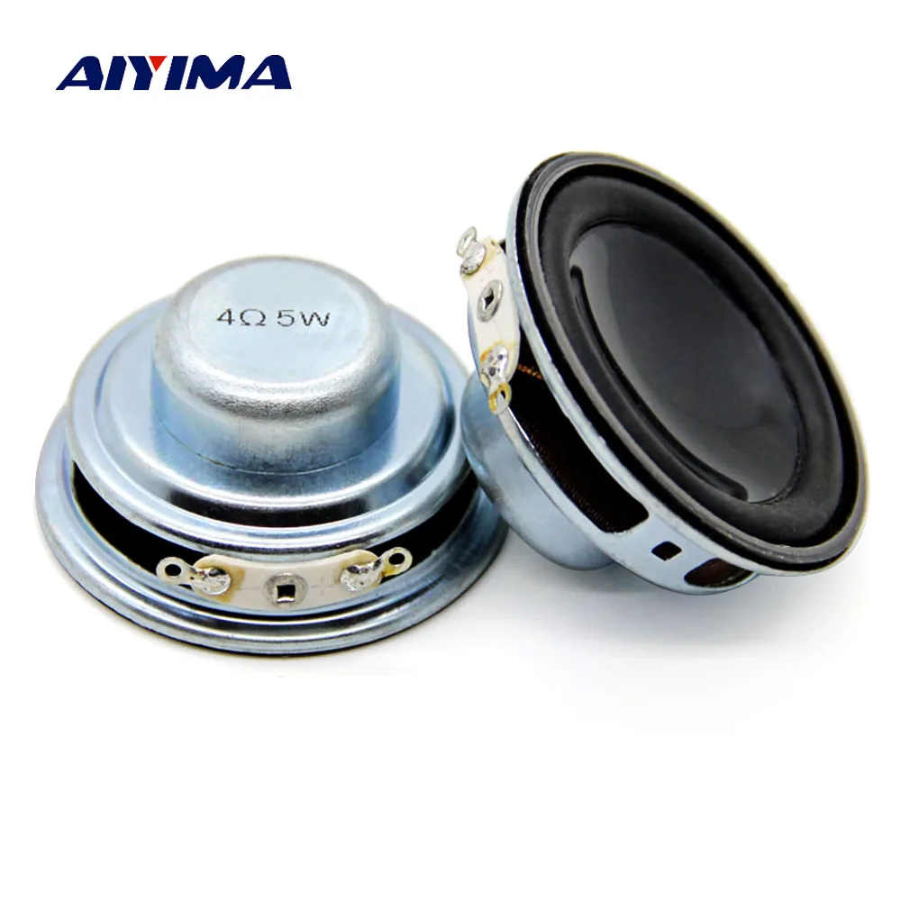 

AIYIMA 2Pcs 45MM Mini Audio Portable Speakers 4OHM 5W Bass Speaker Woofer Multimedia Loudspeaker DIY For Home Theater