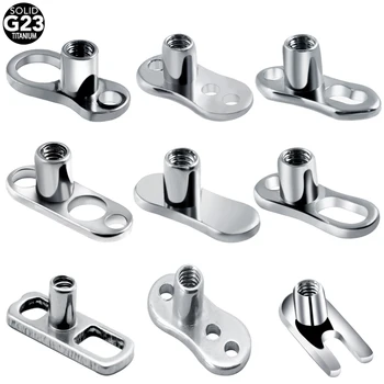 

1PC G23 Titanium Dermal Anchor Skin Diver Base Surface Barbell Piercings Micro Dermal Anchor Tops Mamilo Pircings Body Jewelry