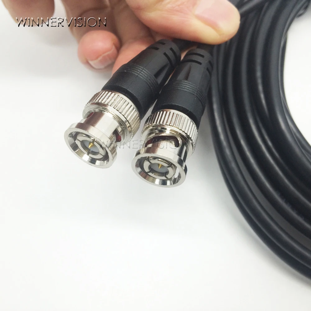 5 Meters RG58 CCTV Camera DVR BNC Male to BNC Male Video Coaxial Cable Extend Impedance RG58/ U-75 OHM 5m 16.4ft