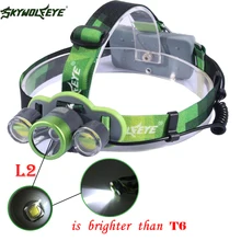 SKYWOLFEYE 8000лм 2+ 2 шт фонарик на голову COB свет фонарик фонарь 2X18650 аккумулятор USB Перезаряжаемый для кемпинга