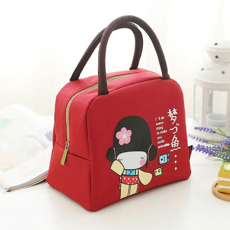 

Large Capacity Handle Design Cartoon Thermal Cooler Insulated Lunch Box Portable Tote Storage Picnic Bag
