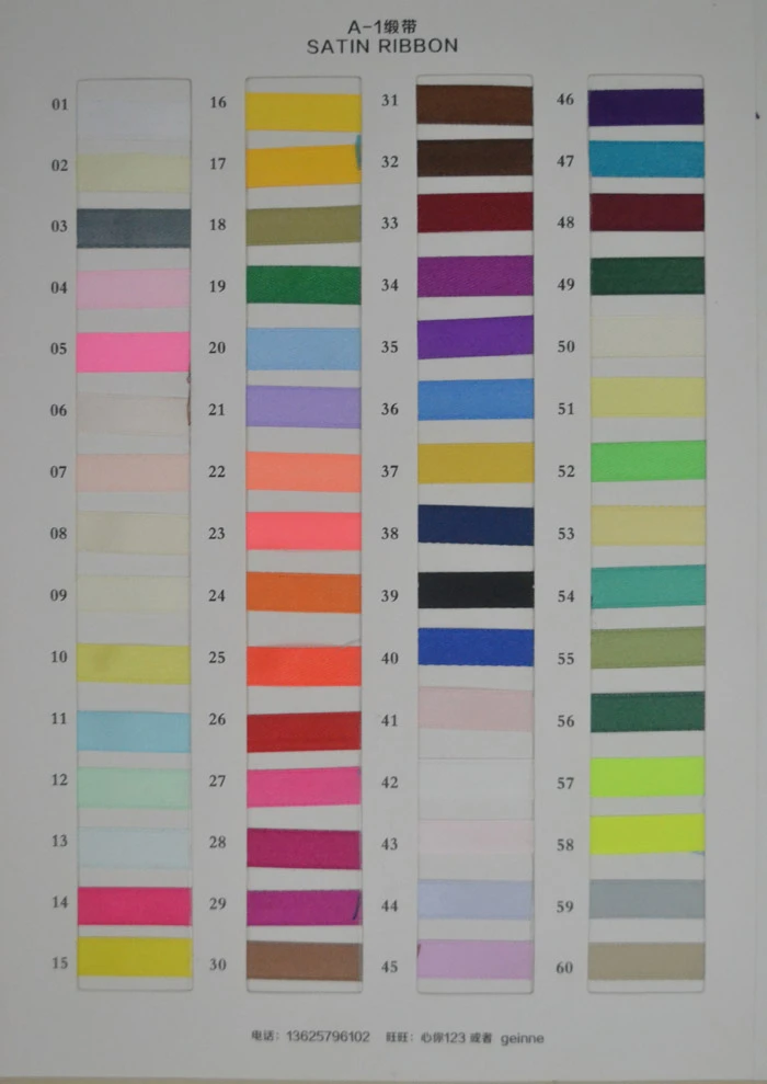 F/ête et emballage de cadeaux couture Double C/ôt/é Satin Polyester Ruban pour la d/écoration artisanale mariage coffrets cadeaux 12 Couleurs Ruban Satin 10mmx 22m