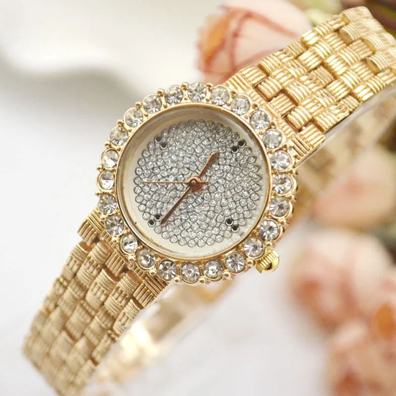 

JHLF Full Diamond Elegant Fashion Women Wrist Quartz Watches Simple Wristwatches relojes mujer Bangle Watches for Girls saat