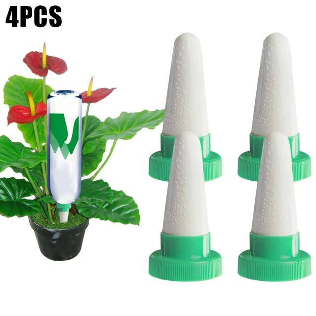 4 Pcs Vacation Plant Waterer Ceramic Self Watering Spikes Automatic