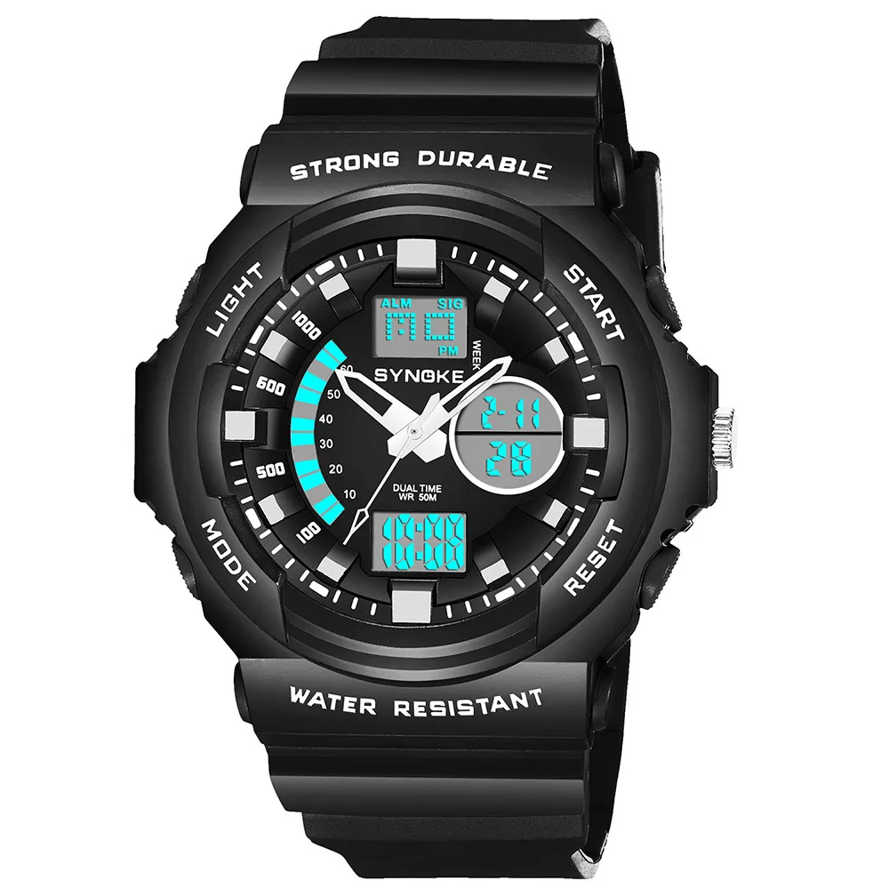 

SYNOKE Multi-Function 50M Waterproof Watch LED Digital Double Action Watch Sport Watch Digital Watch Montre Homme Reloj