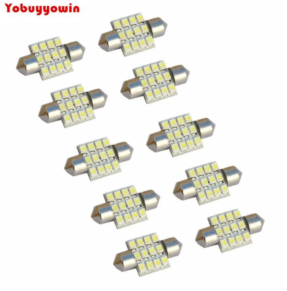 Синяя 31 мм (1 25 дюйма) 12 SMD светильник в гирлянда светодиодные лампы DE3175 DE3021 DE3022 3175