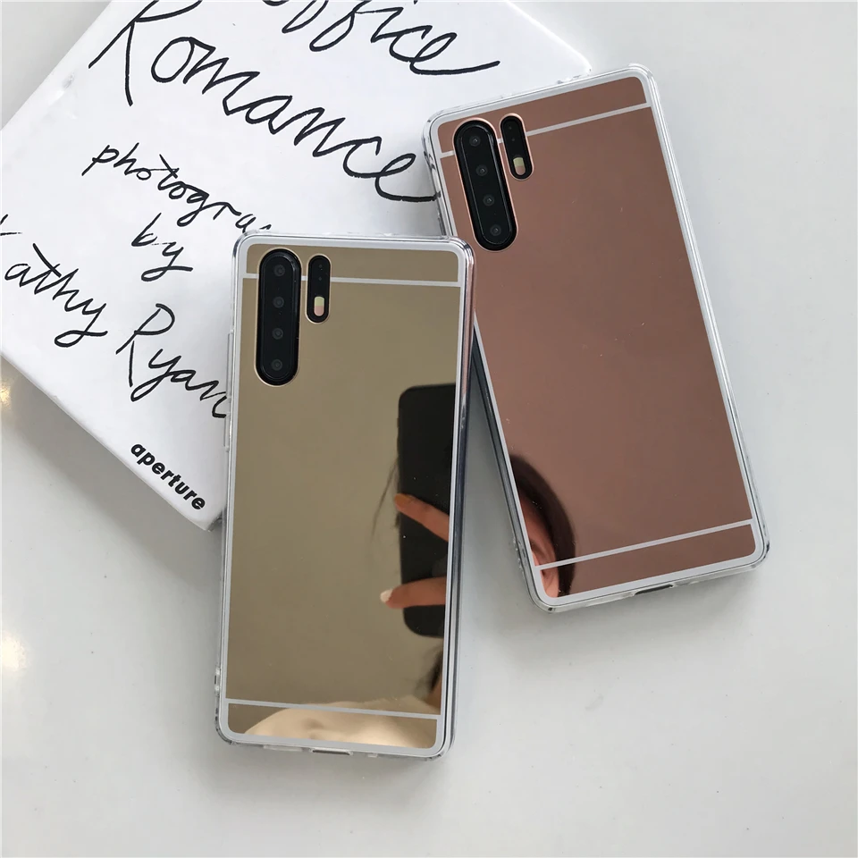 

Mirror TPU Silicone Case For Huawei P30 Pro P20 P10 Lite Mate 20 10 Nova 3 4 Honor Play 9 8X P Smart Cover Cute Soft Phone Cases