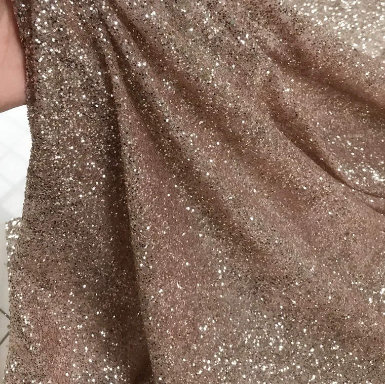 

5m Width 130cm White Bronzed Fabric Sparkly Fabric for Evening Dresses Fashion Clothing Wedding Dress Studio Background Decor