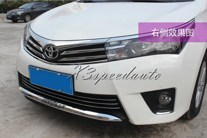 Совершенно новый хромированный передний бампер Защитная Накладка для Toyota Corolla 2014