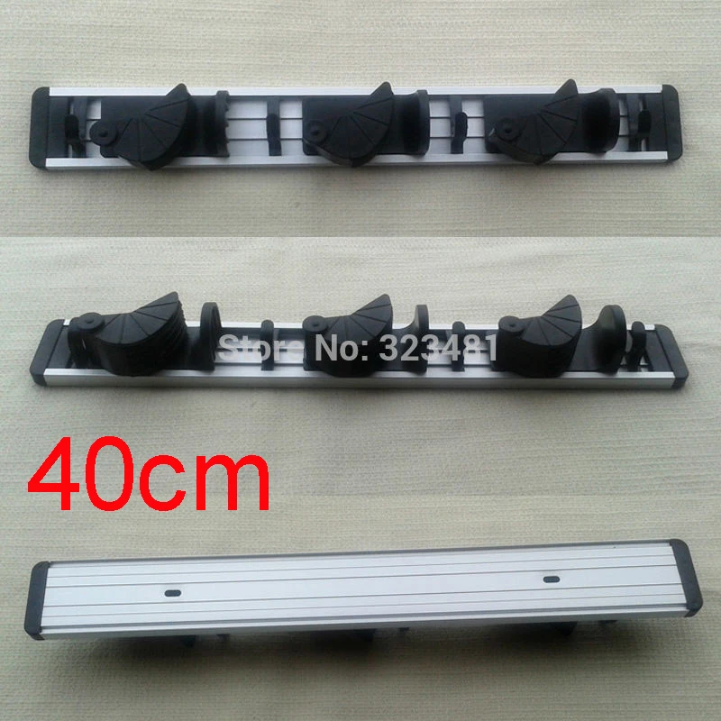 Multifunctional Mop Rack Aluminum Bathroom Storage Holder Rack For Mop Broom Umbrella with Hook Cleaning Brushes Frame Shelf