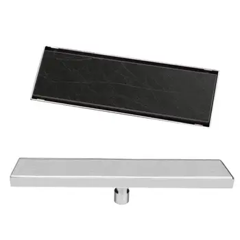

304Stainless Steel Thicken Shower Room Large Displacement Strip Floor Drain Bathroom Deodorant Rectangular Invisible Floor Drain