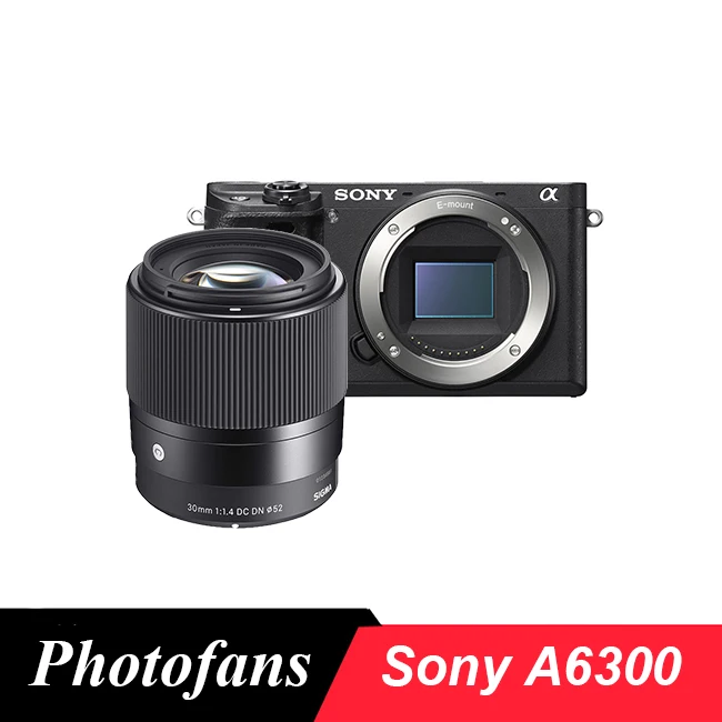 Беззеркальная Цифровая камера sony A6300 с объективом Sigma 30 мм f/1 4 | Электроника