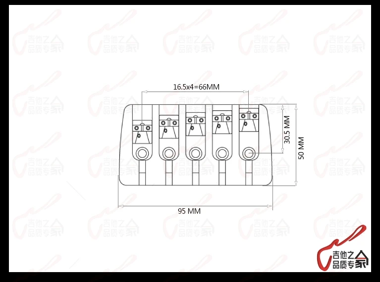 1 компл. Высокое качество GuitarFamily бас мост для 5 струн электрический бас хром(#0824) Сделано в Корее