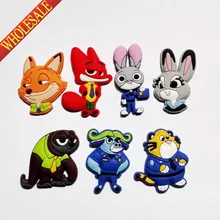 14 шт./компл. безумный город животных ПВХ Патчи для обуви аксессуары украшения подходят браслеты Croc jibz обувь пряжки украшения