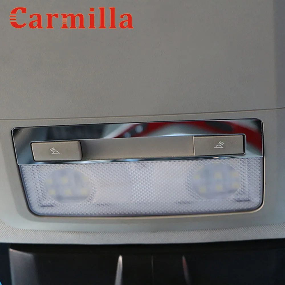 Carmilla автомобильный передний светильник для чтения из нержавеющей стали, рамка для Chevy Cruze 2009 до, крышка для лампы для чтения на крышу, Накладка для Chevrolet