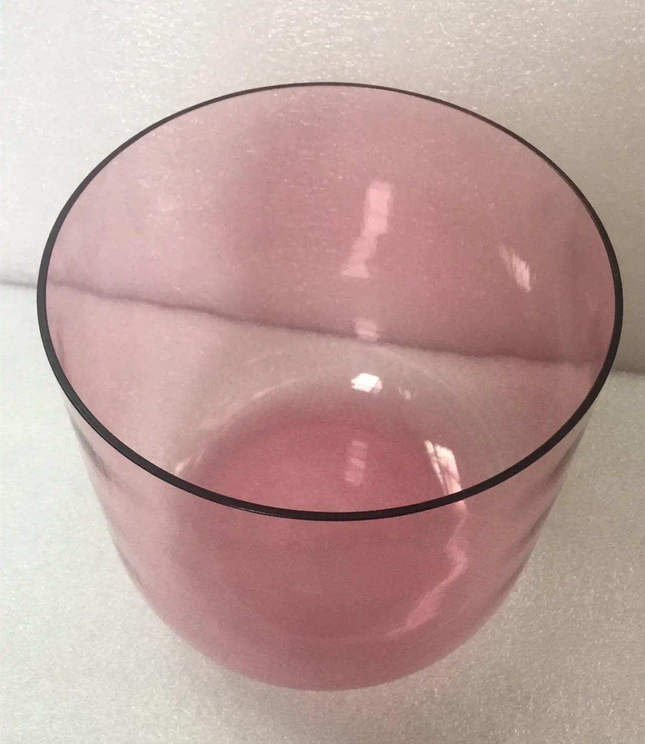 

4th Octave 7" purple Color straight wall Crystal Singing Bowl 432HZ standard for sound theraphy.