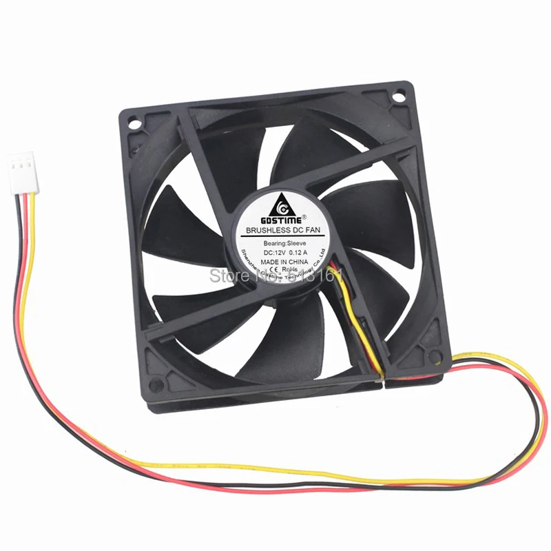 

10 Pieces Gdstime 12V 3Pin 92mm 92x92x25mm 9CM 90mm PC Computer CPU Cooler Cooling Fan