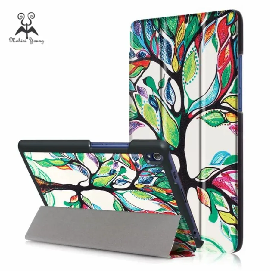 

Hot sell Print 3 fold Tab3 8 plus 8703F Flip Cover For Lenovo Tab3 8 plus/P8 TB-8703F Tablet Case PU Leather Case Cover Shell