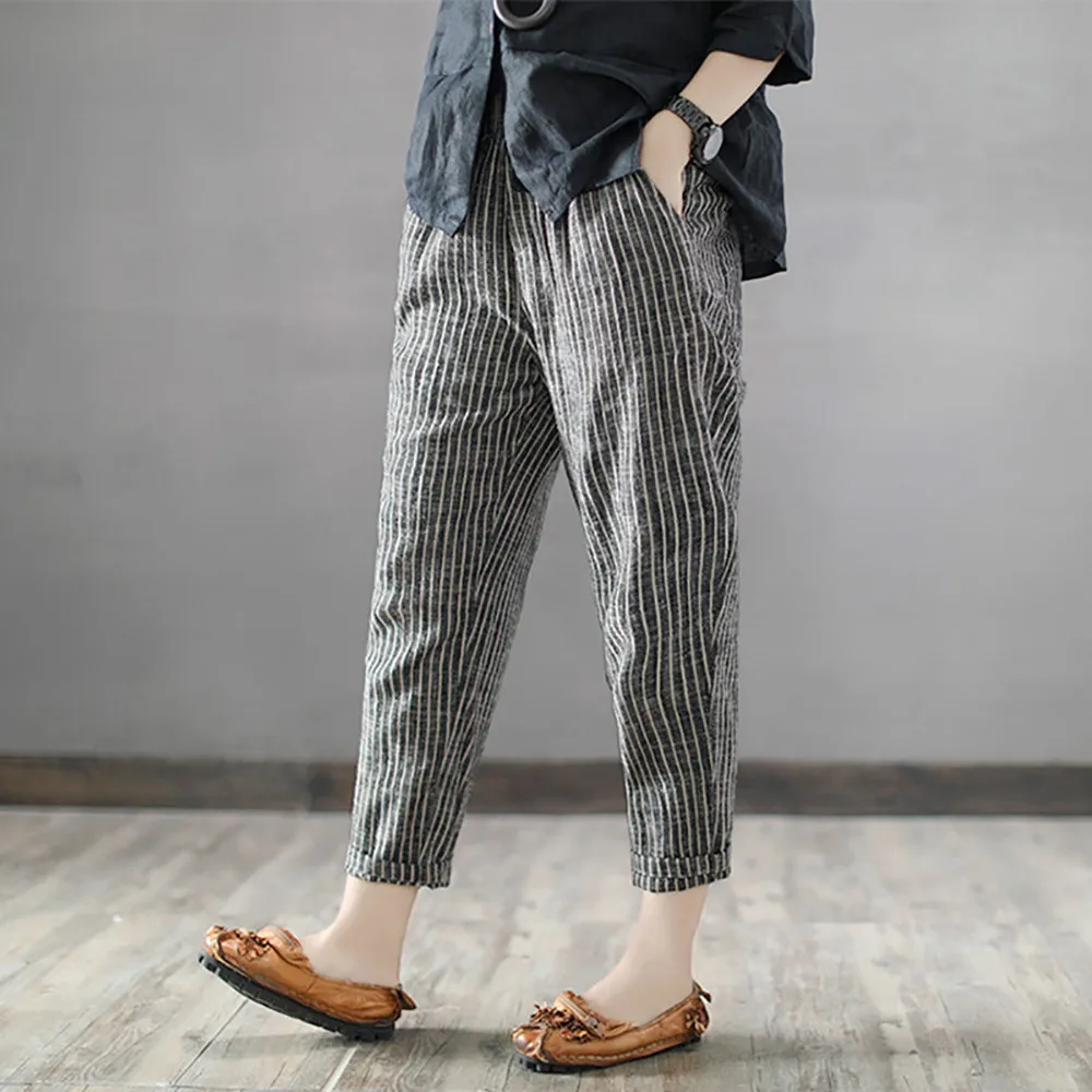 Women New summer Autumn Pencil Pants Split Ankle Length