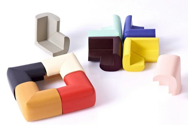 MOTOHOOD 10pcs Kids Baby Soft Safety Table Corner Edge Guard Protection Cover Children Multicolor Edge & Corner Guards (4)