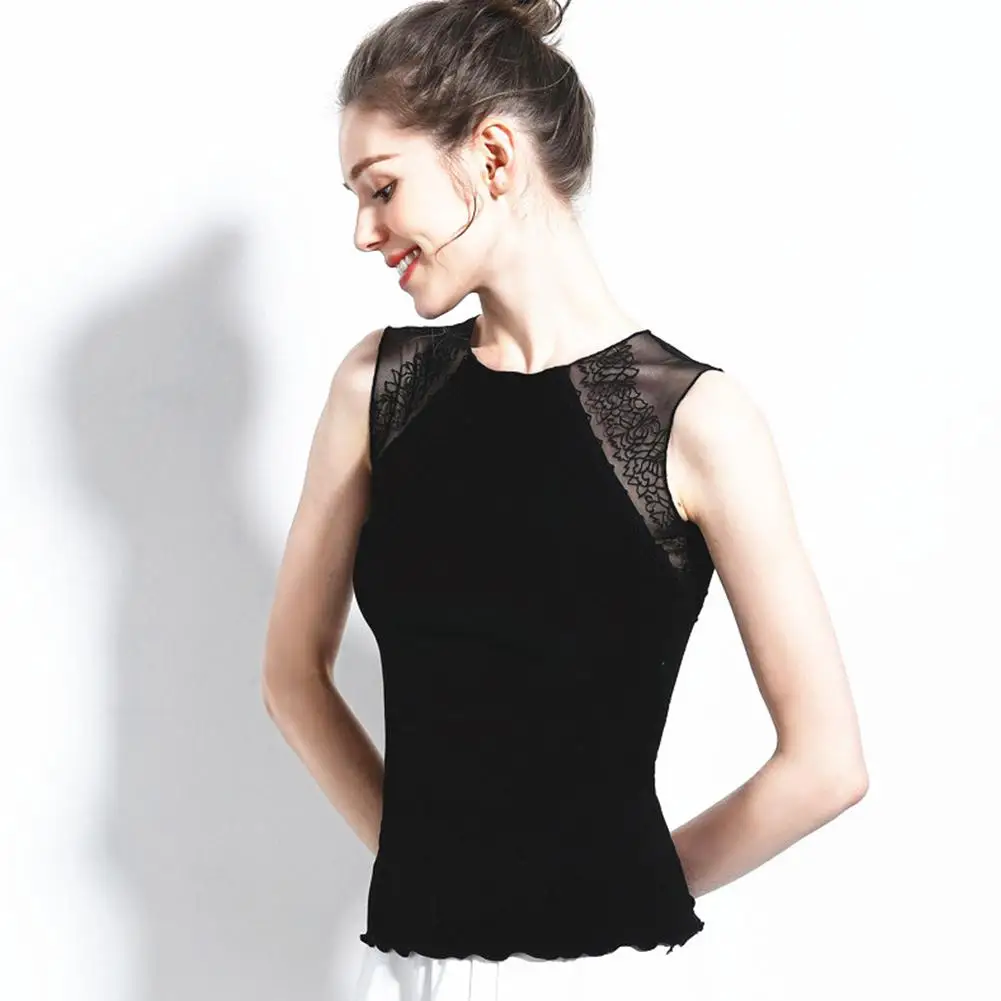 

2019 New Yfashion Women Trackless Sleeveless Round Collar Tank Tops All Matching Tops