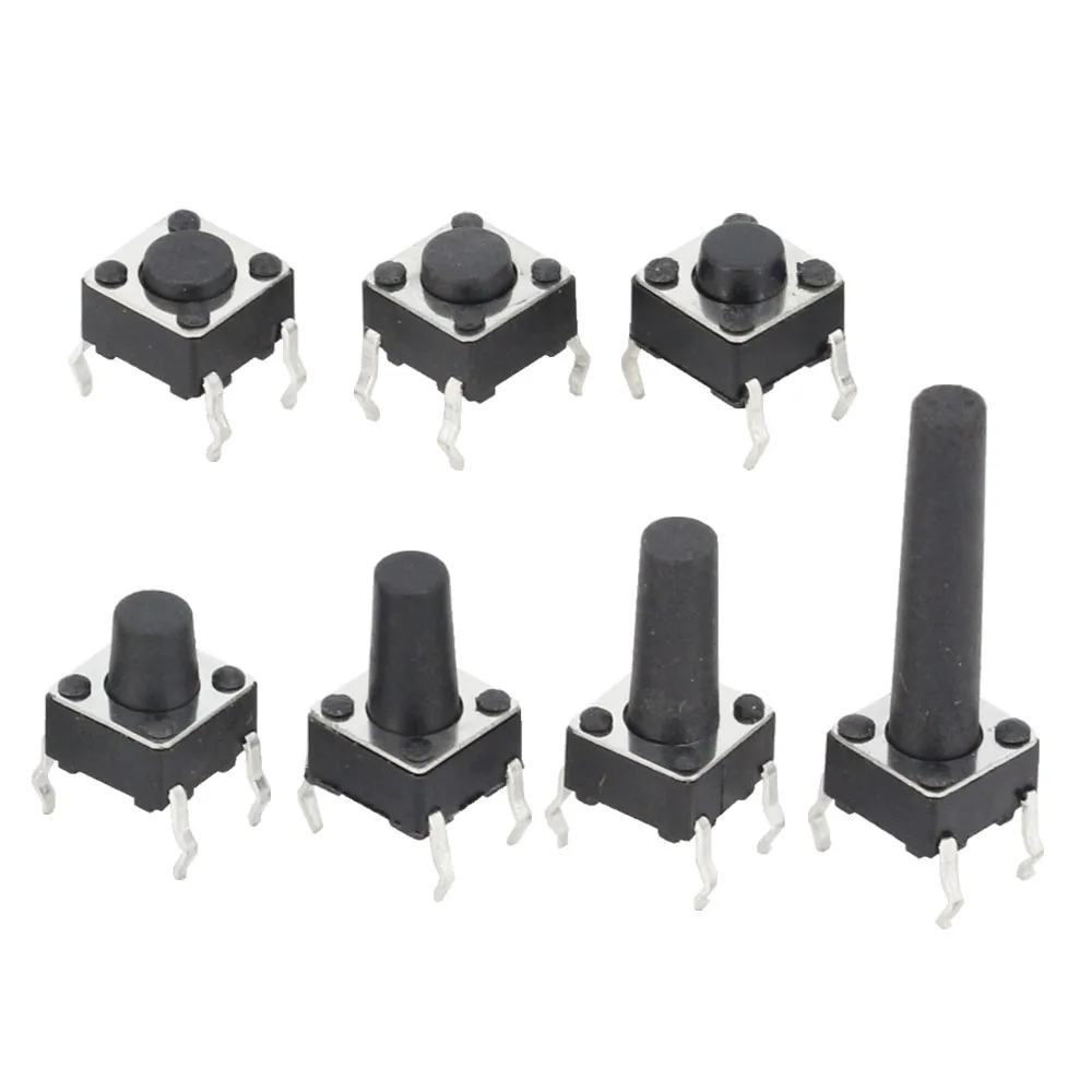 30Pcs 6X6X2.5MM Tactile Push Button Switch Tact Switch Micro Switch 4-Pin Smd gr 