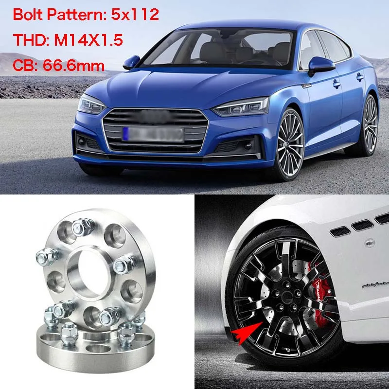 4 шт. колесные распорки для Audi A5 2008 дюйма 5 наконечников|lug adapters|adapter audiadapter wheel |