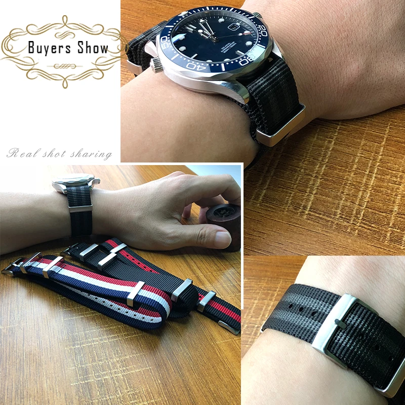 19/20/21/22mm High Quality Watchband Canvas Nylon Sport Strap for Omega Seamaster Rolex Submariner Universal Watch Accessories 19/20/21/22mm High Quality Watchband Canvas Nylon Sport Strap for Omega Seamaster Rolex Submariner Universal Watch Accessories
