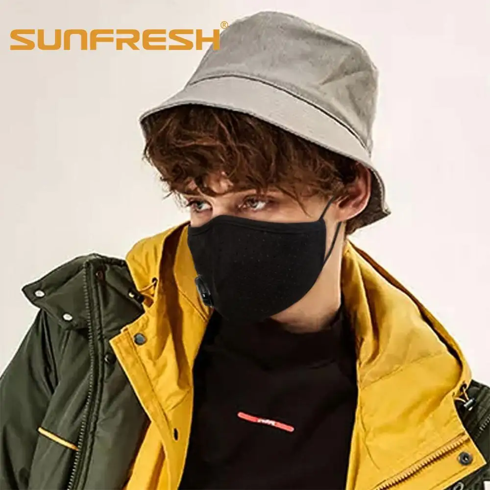 

1Pcs Black Bilayer Cotton Mouth Mask Anti Haze Dust Washable Reusable Double Layer Dustproof Mouth-muffle Winter Warm Mask maske
