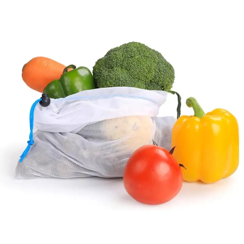 

Simple Kitchen Fruit And Vegetable Mesh Storage Bag Handbag hot multifunction Organizer Bags