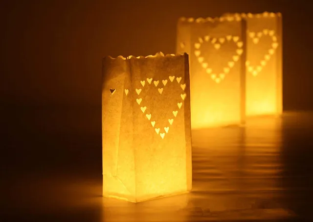 10 Pcs Lot Outdoor Candle Lantern Stars Tea Light Holder Paper 10 Pcs Lot Outdoor Candle Lantern Stars Tea Light Holder Paper Bag For